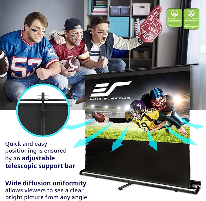 Elite Screens ezCinema Tab-Tension CLR 5, 103-inch Portable Floor-Rising UST - Image 2