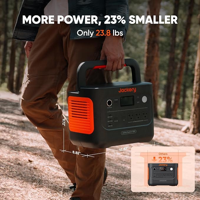 Jackery Explorer 1000 v2 Portable Power Station and Carrying Bag, 1070Wh - Image 3