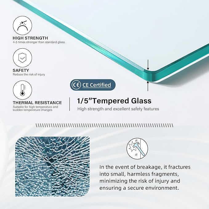 Goodyo 46 in. W x 72 in. H Bathroom Shower Glass Door Framed Tempered Clear - Image 6