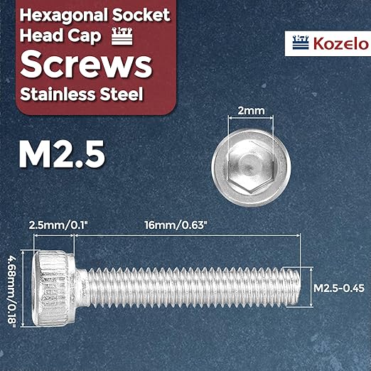 Kozelo 40pcs Socket Head Cap Screws - Image 2