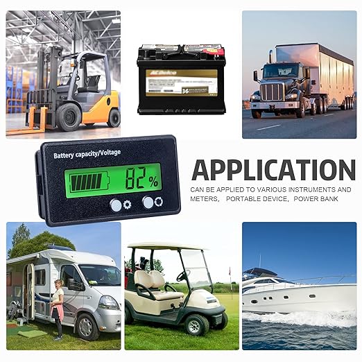 12V 24V 36V 48V Battery Capacity Indicator Golf Cart Voltage Meter - Image 5