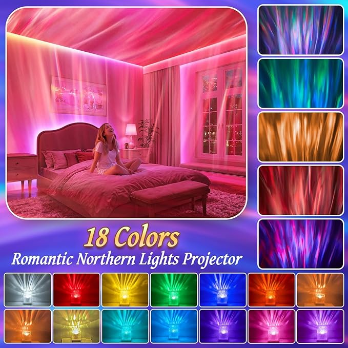 Crystal Lamp for Bedroom, 15 White Noise Machine Room Lights for Bedroom - Image 4
