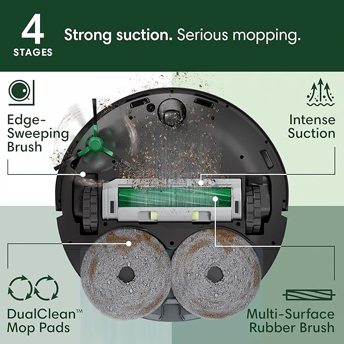 iRobot Roomba Plus 405 2in1 Vacuum & Mop Robot - Image 4