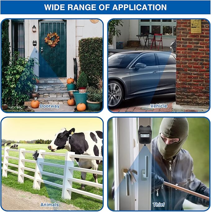 HoneTeek Solar Driveway Alarm, Wireless 600ft Range Driveway Motion Sensor - Image 7