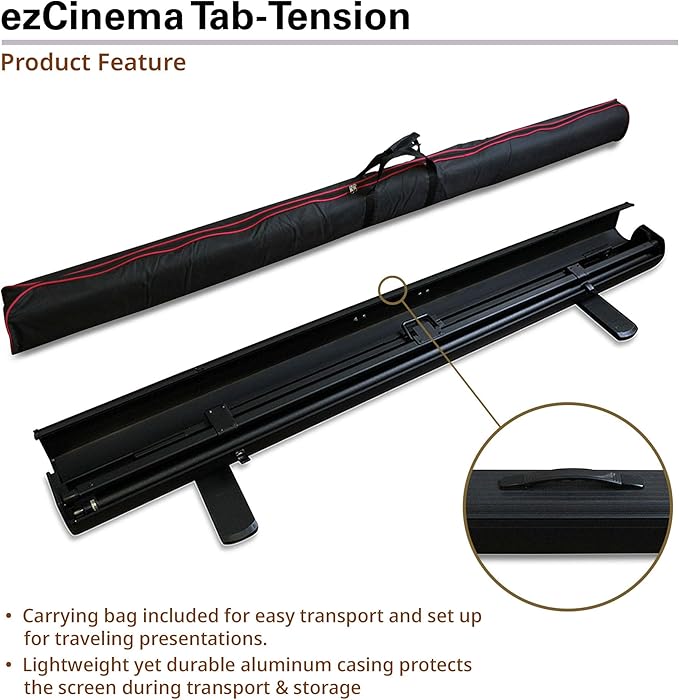 Elite Screens ezCinema Tab-Tension, 90-Inch Portable Floor Rising Projector - Image 6