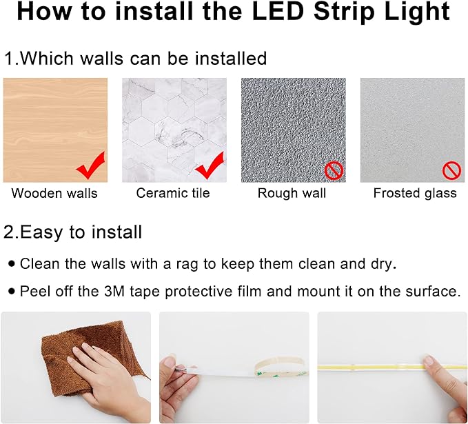 AXMOTUT COB LED Strip Light Warm White, High Bright LED Strips - Image 5