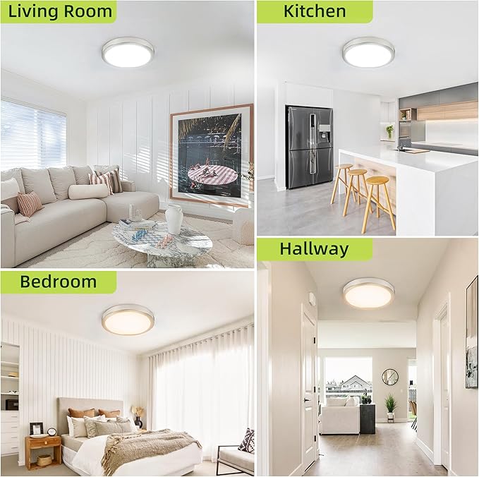 hykolity 9 Inch Selectable CCT LED Round Flat Panel Light, 18W 1800LM - Image 6