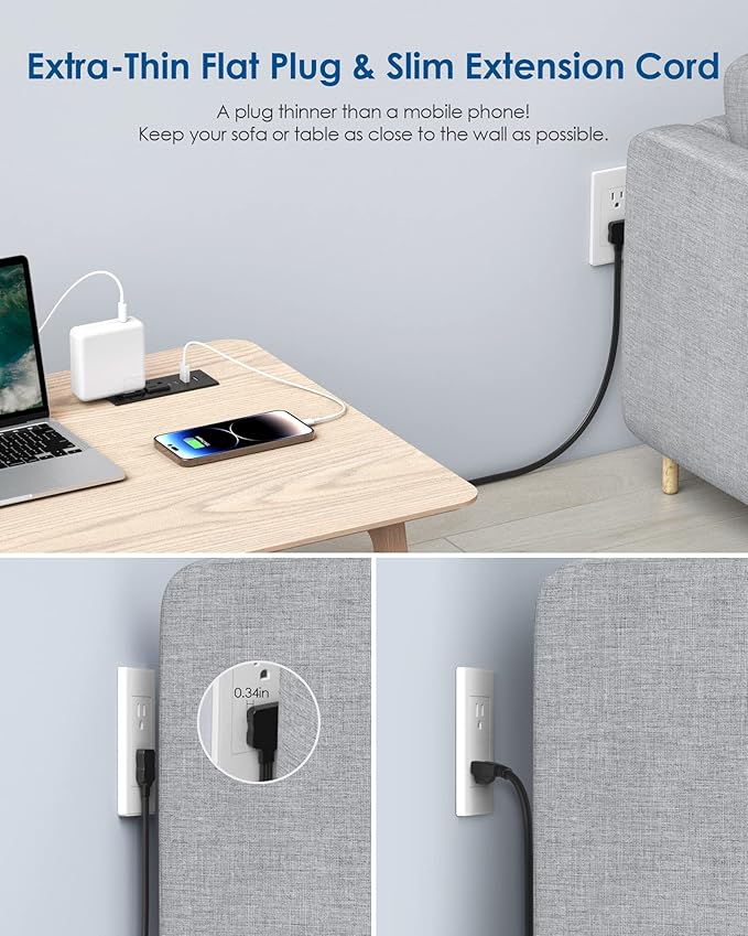45W USB C Recessed Power Strip, Flush Mount Desk Recessed Outlet, Space-Saver - Image 4