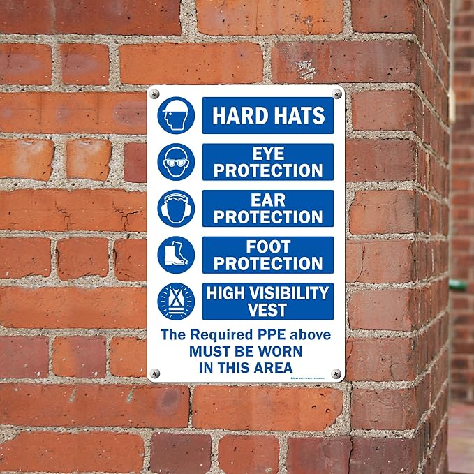 Brimar - 12" x 18" - The Required PPE Must Be Worn Sign - .055″ Polyethylene - Image 4