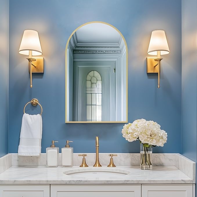 Gold Arched Bathroom Cabinet - Image 9