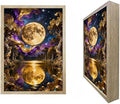 URVIP LED Glowing Photo Frame, 3D Starry-Sky Blue Moon Wall Art, 9x12 Inches by URVIP