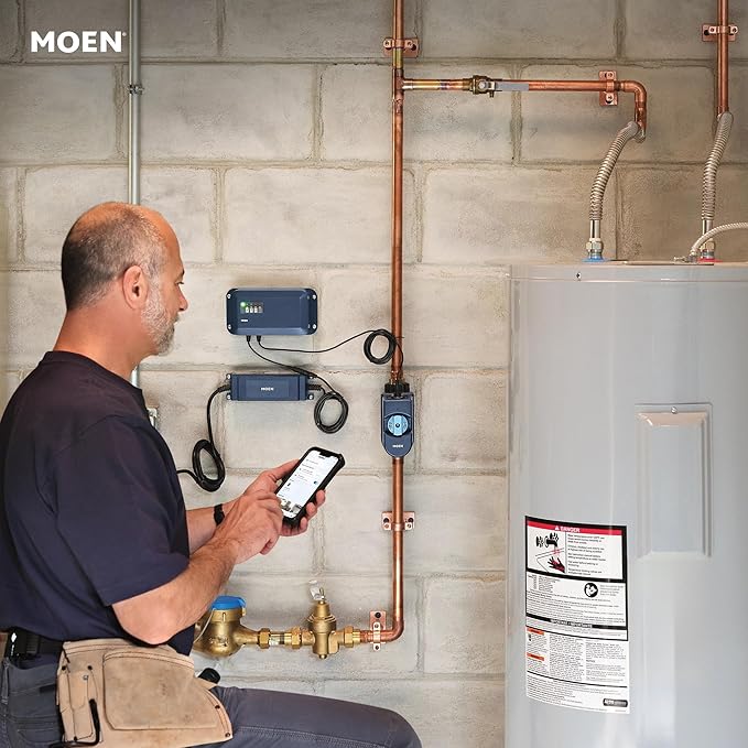 Moen Flo Smart Water Monitor and Automatic Shutoff Sensor, Wi-Fi Water Leak - Image 17