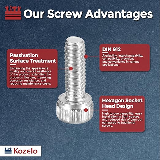 Kozelo 40pcs Socket Head Cap Screws - Image 3