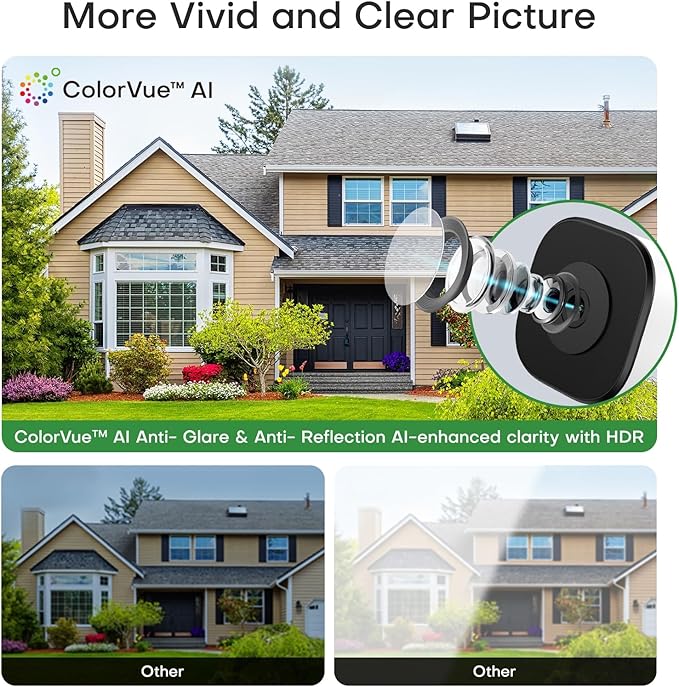 HomiQ 3MP 2K Window Camera for Home Security, 5Ghz & 2.4Ghz WiFi Human - Image 2