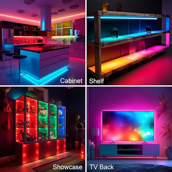 LAFULIT 10 PCS RGB Under Cabinet Lights Kit, App and Remote Control Led Strip - Image 7