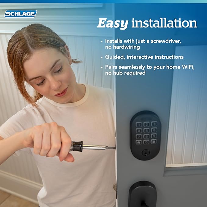 Schlage Arrive WiFi Deadbolt Smart Lock, Keyless Entry Door Lock - Image 7