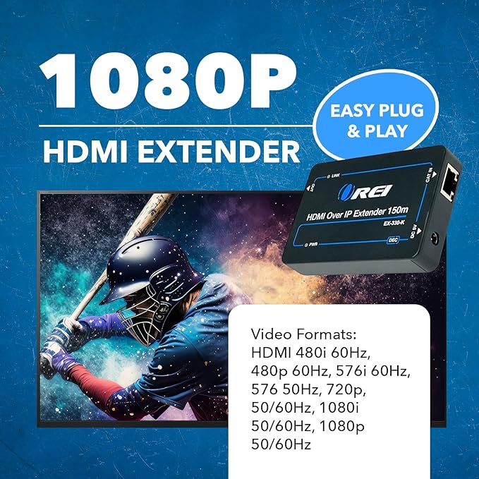 OREI HDMI Extender Over IP- 1080p@60Hz Upto 330Ft - Image 7
