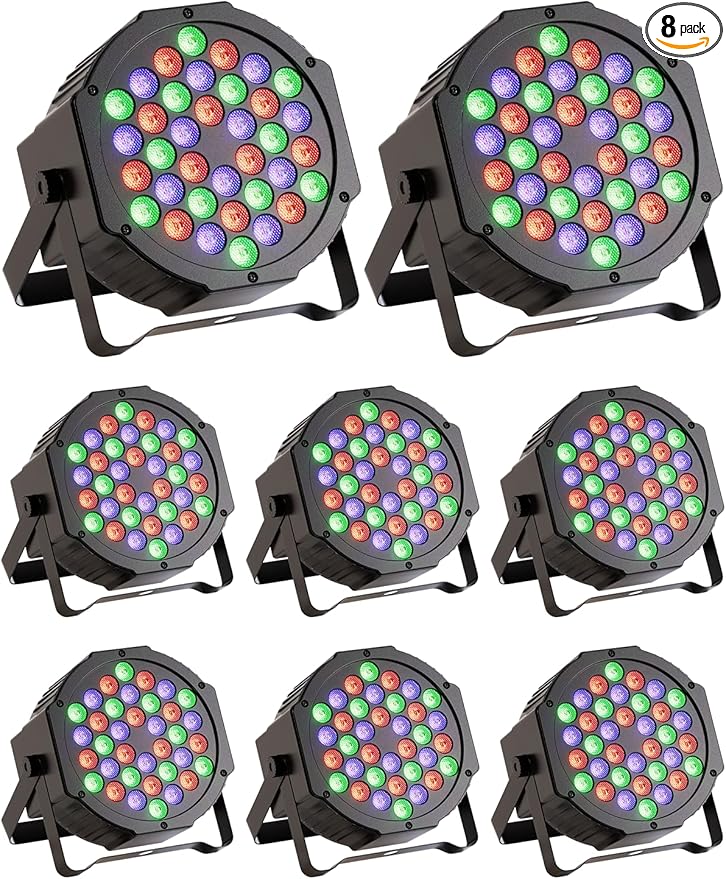 JAJALUYA LED Par Lights 36 LED Stage Lights 7 Modes RGB DJ Lights by JAJALUYA