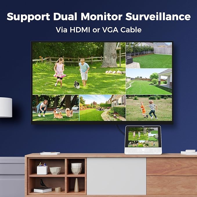【Human Tracking+330° View】 Hiseeu 4K PoE Security Camera System, All-in-one 12" - Image 5