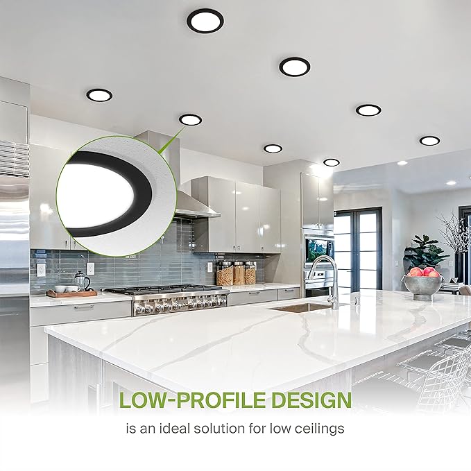 ASD 6 Pack LED Recessed Lighting 6 Inch 15W, 5 CCT 2700K-5000K CRI90+, IC Rated - Image 4