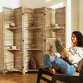 Partition Room Dividers, Folding Wood Privacy Screen by Svimi