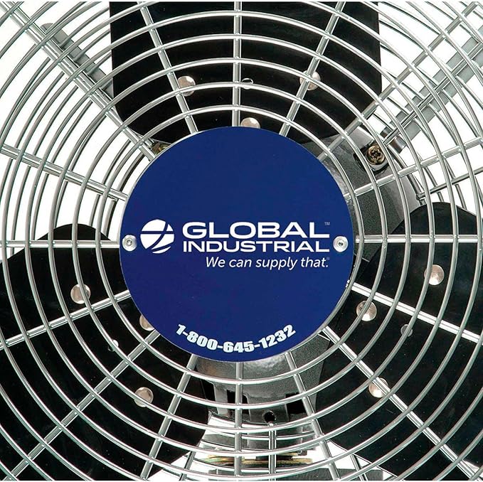 Global Industrial Commercial Wall Mount Fan, Fixed and Oscillating, 1/3 HP - Image 4