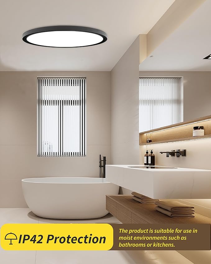 4Pack 12 Inch Remote Control Dimmable LED Flush Mount Ceiling Light Panel - Image 5
