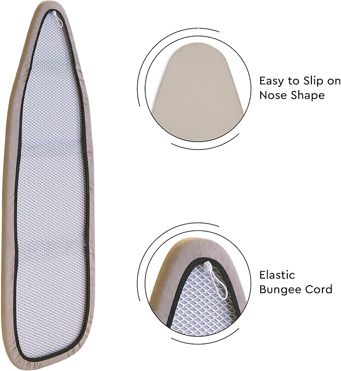Encasa XO Ironing Board Cover and Pad 54"x15" - 4mm Felt Large Iron Board Cover - Image 5