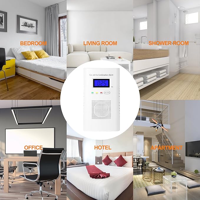 Combination Natural Gas Detector & Carbon Monoxide Detector, Plug in Carbon - Image 6
