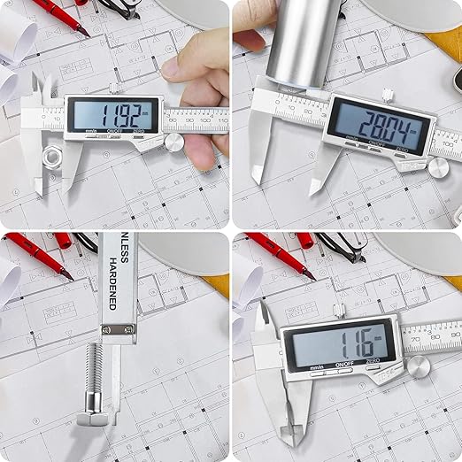 Electronic Digital Vernier Caliper, LOUISWARE Stainless Steel Caliper 150mm/0-6 - Image 7
