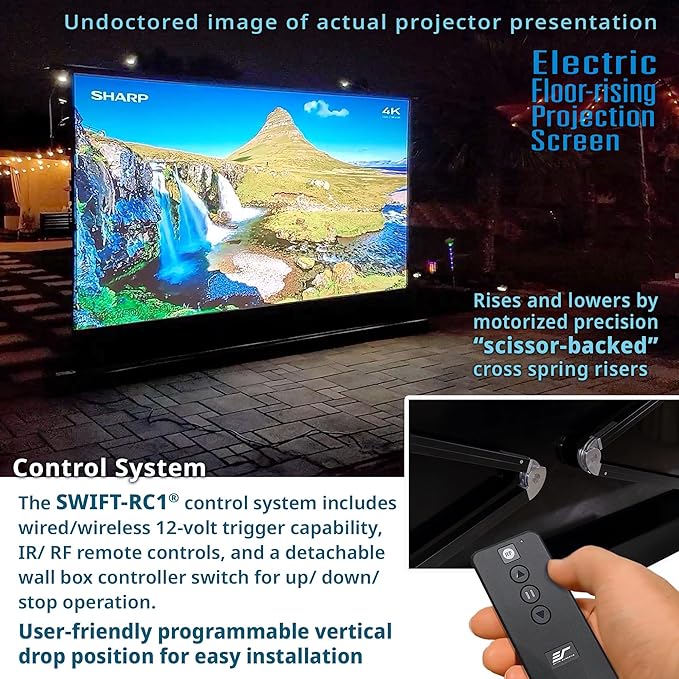Elite Screens Kestrel Tab-Tension 3 CineWhite, 122 inch 16:9 Aspect Ratio - Image 5