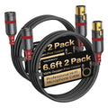 Warrky XLR Cables 6ft 2 Pack Balanced Microphone Cable Male to Female by WARRKY
