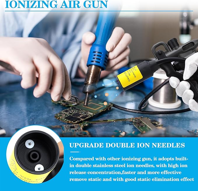 Fukueesn Anti Static Ionizing Air Gun 4.6KV upgrade Static Eliminator Anti - Image 2