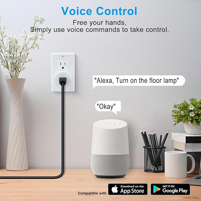 WiFi Smart Outlet Plug with Remote, Compatible with Alexa and Google Home via - Image 7