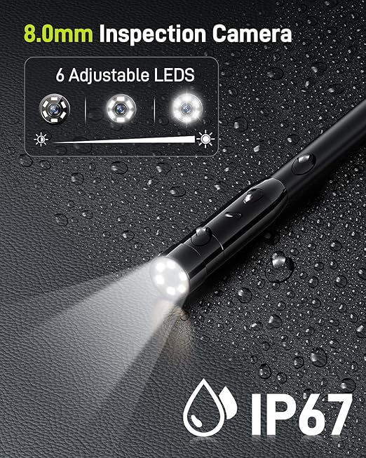 Borescope Inspection with Light, Industrial Endoscope Camera with 4.3” HD Screen - Image 5