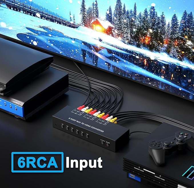 Dingsun 6Port AV to HDMI Converter, Will Convert Input Analog Aignals to a - Image 5