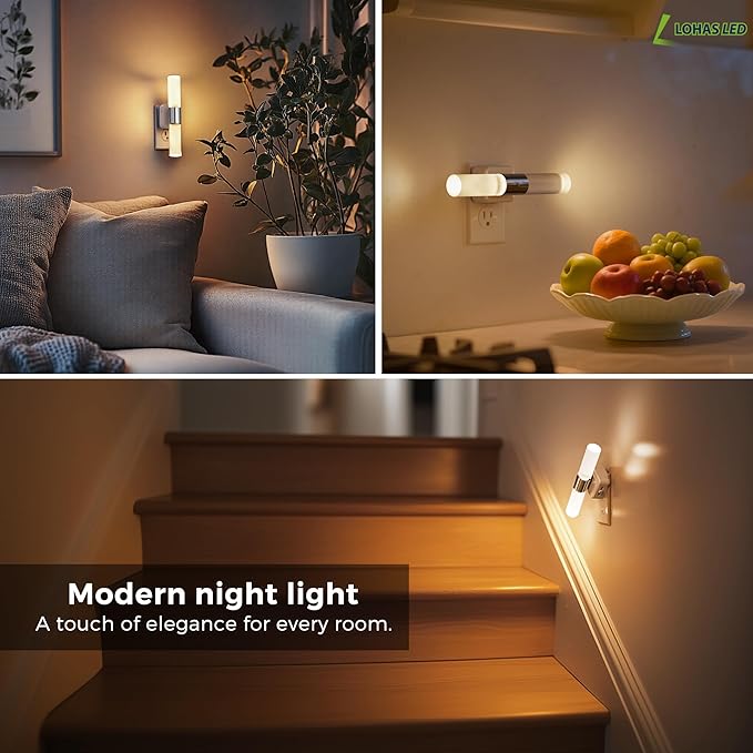 L LOHAS LED Night Light, Night Lights Plug into Wall, 3000K Soft White - Image 7