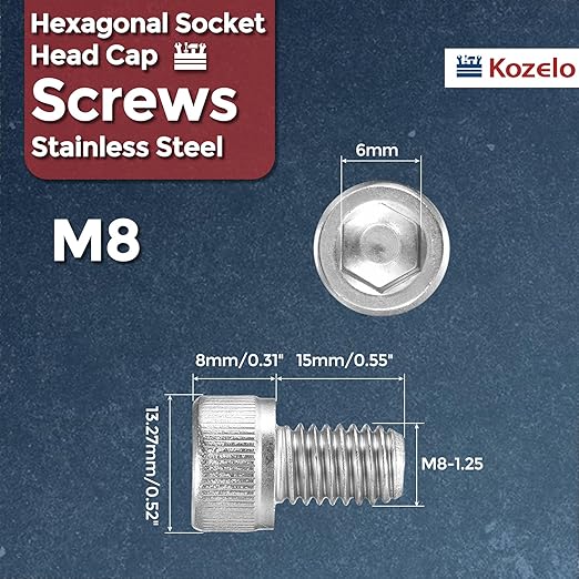 Kozelo 50pcs Socket Head Cap Screws - Image 2
