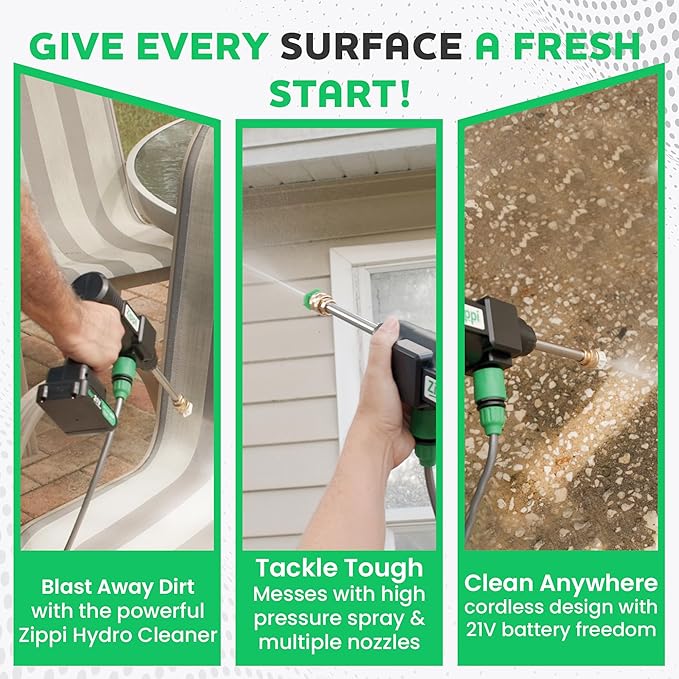Zippi Hydro Cleaner Deluxe 2025 – Cordless High-Pressure Scrubber - Image 4