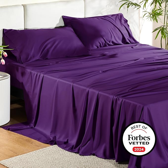 Bedsure Full Size Bed Sheets, Cooling Sheets, Rayon Derived from Bamboo - Image 8