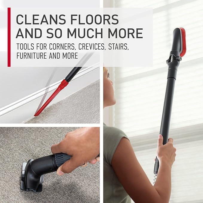 Hoover WindTunnel Whole House Rewind Bagless Vacuum Cleaner, Corded Upright Vac - Image 4