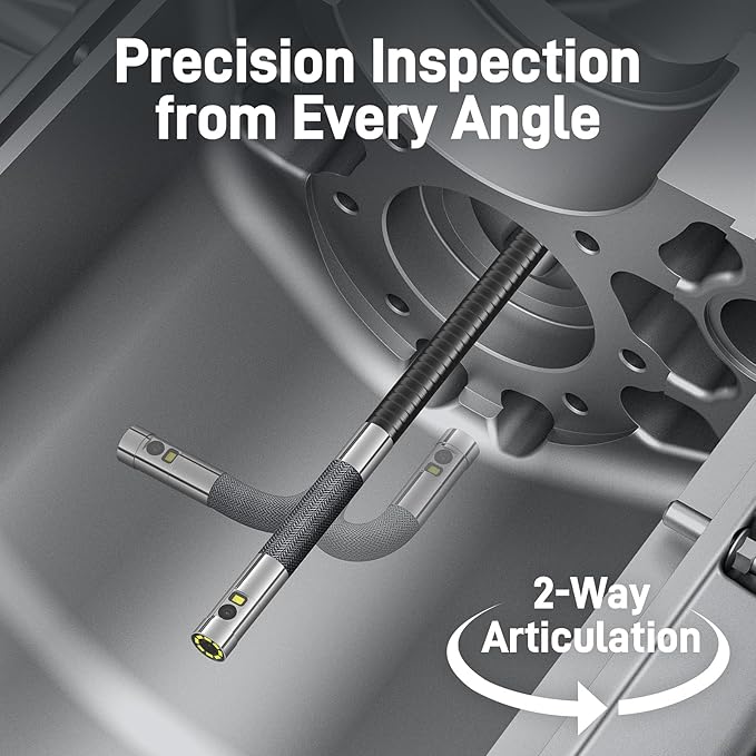 Articulating Borescope with Dual Lens Endoscope Camera, Teslong Two-Way - Image 2