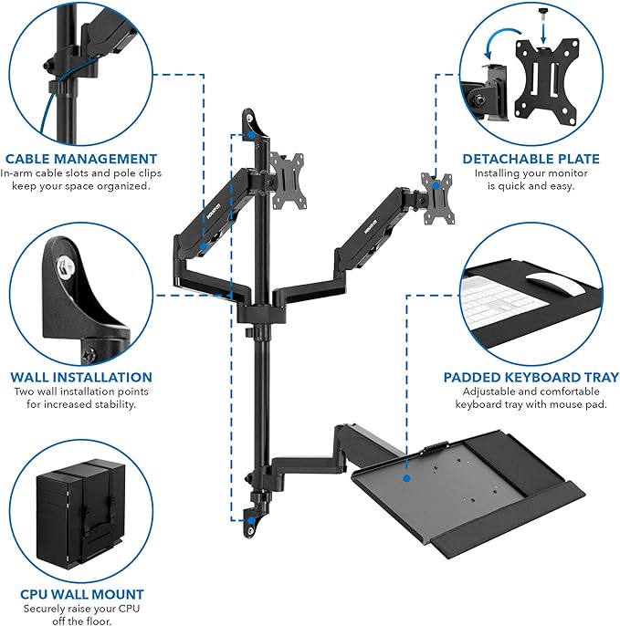 Mount-It! Wall Mount Workstation - Image 4