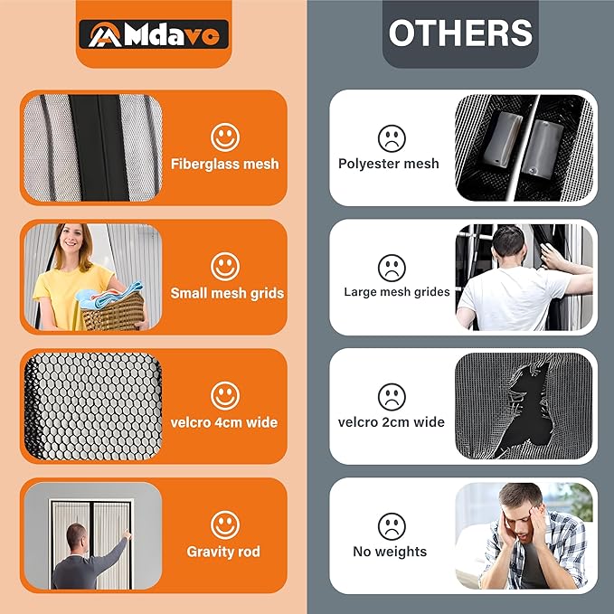Magnetic Screen Door, Keep Bugs Out, Pet & Kid Friendly，Works - Image 5