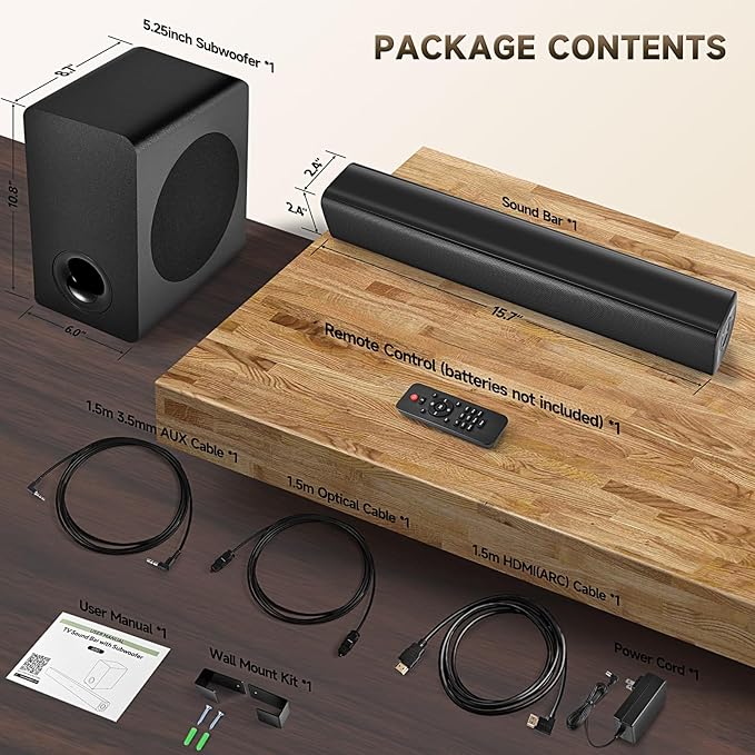 Fansbe Direct Sound Bar Speakers Bluetooth Wireless, TV Speakers Sound Bar - Image 8