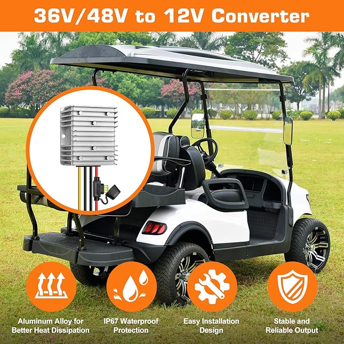 36V 48V to 12V Converter 20A 240W Waterproof DC-DC Step Down Voltage Regulator - Image 3