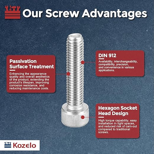 Kozelo 10pcs Socket Head Cap Screws - Image 3