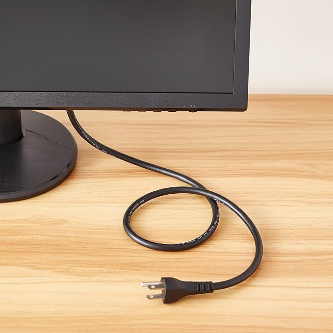 Amazon Basics PC Power Cord, 3 feet, AC Power Cord - Image 6