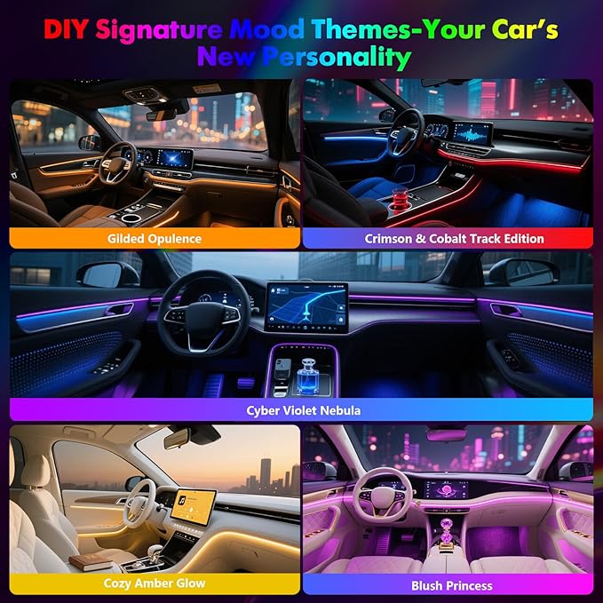 New Version Dreamcolor Acrylic Car Interior Lights 18 in 1 RGB Car Ambient - Image 6