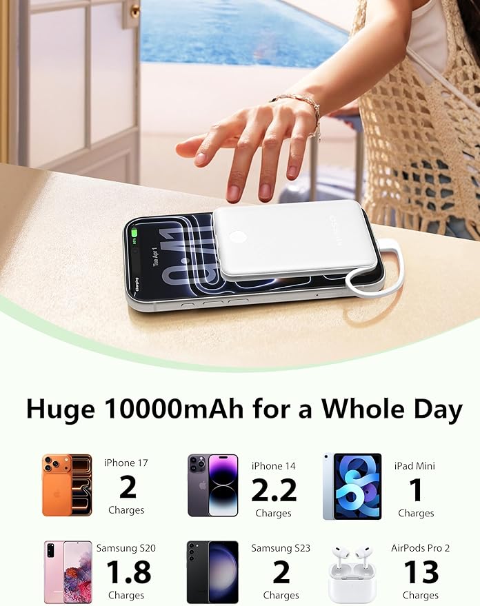 10000mAh Mini Portable Charger - Image 3